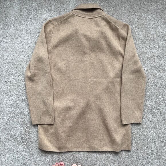 J Crew Sweater Blazer Womens XXS Camel Cecile Knit Oversized Old Money Cardigan - Picture 7 of 7